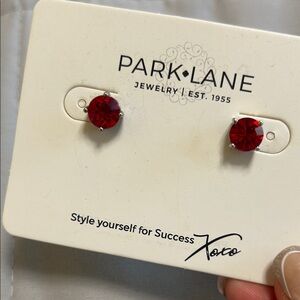 Park Lane Vibrant Red Crystal Earrings